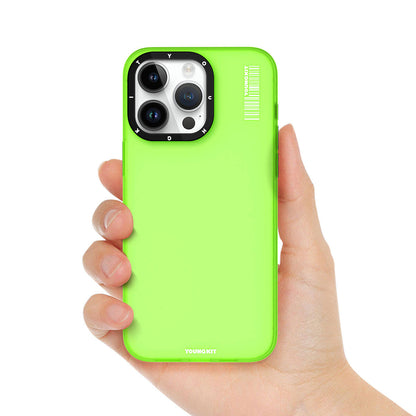 Apple iPhone 15 Pro Max Kılıf Buzlu Mat Tasarım Youngkit Hidden Sand Serisi Kapak Gri