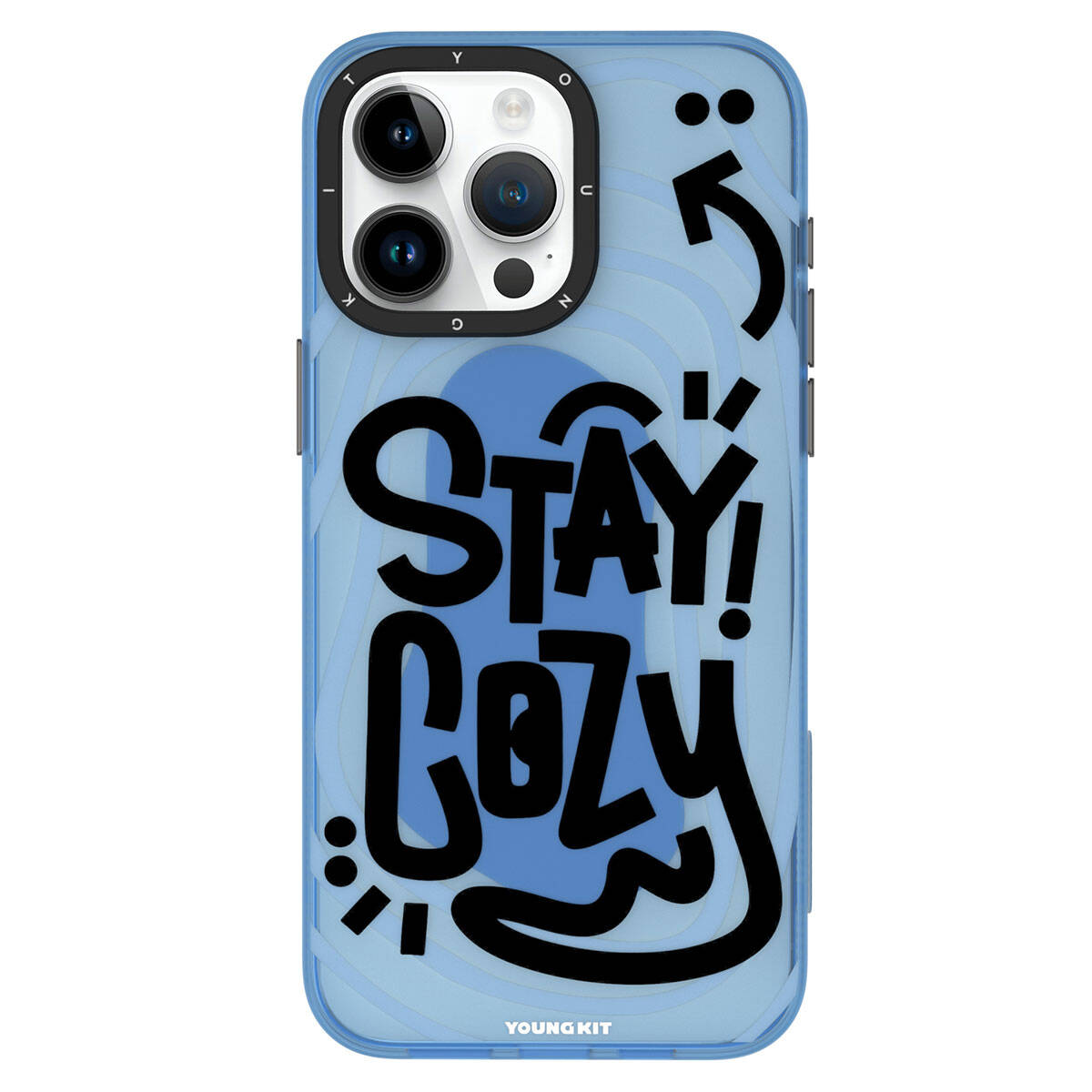 Apple iPhone 15 Pro Max Kılıf Desenli Youngkit Happy Hearth Serisi Kapak Yeşil