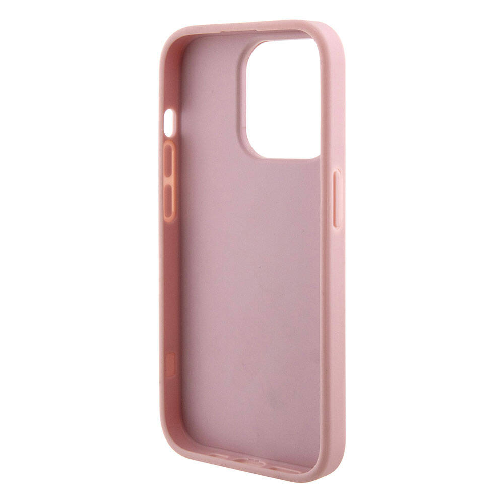 Apple iPhone 15 Pro Max Kılıf Guess Orjinal Lisanslı 4G Büyük Metal Logolu Glitter Kapak Gold