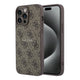 Apple iPhone 15 Pro Max Kılıf Guess Orjinal Lisanslı M-safe Kabartmalı 4G Desenli Yazı Logolu Kapak