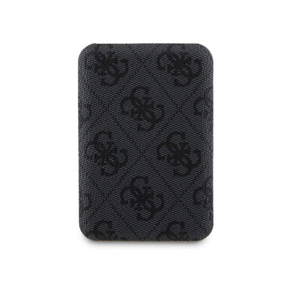 Apple iPhone 15 Pro Max Kılıf Guess Orjinal Lisanslı M-safe Şarj Özellikli Yazı Logolu 4G Desenli Kapak + Powerbank 5000mAh 2in1 Set Kahverengi