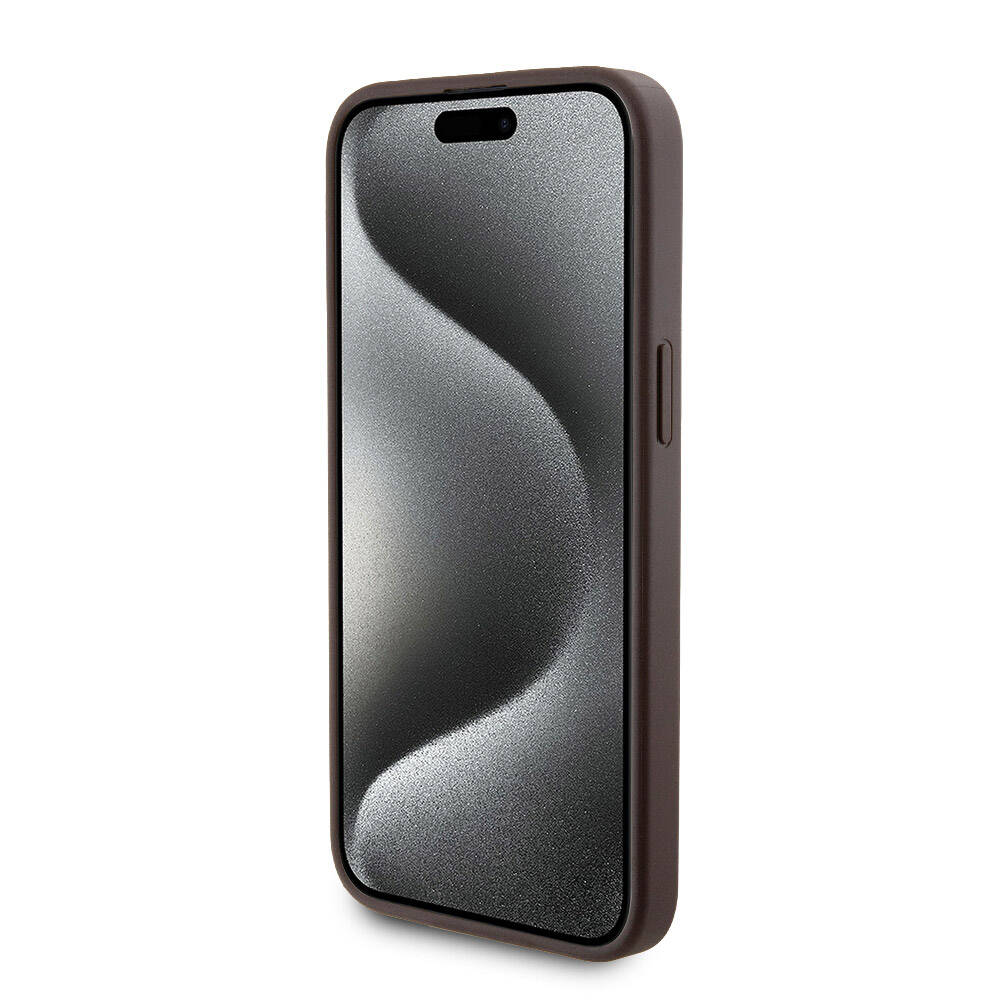 Apple iPhone 15 Pro Max Kılıf Guess Orjinal Lisanslı M-safe Şarj Özellikli Yazı Logolu 4G Desenli Kapak + Powerbank 5000mAh 2in1 Set Siyah