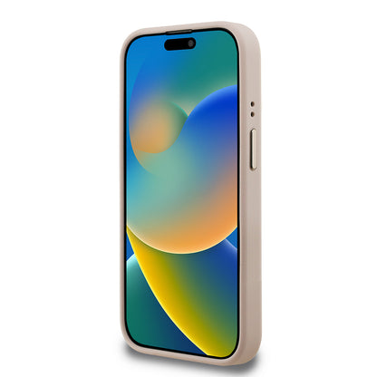 Apple iPhone 15 Pro Max Kılıf Guess Orjinal Lisanslı PU Deri 4G Desenli Metal Büyük 4G ve Yazı Logolu Kamera Standlı Kapak Kahverengi