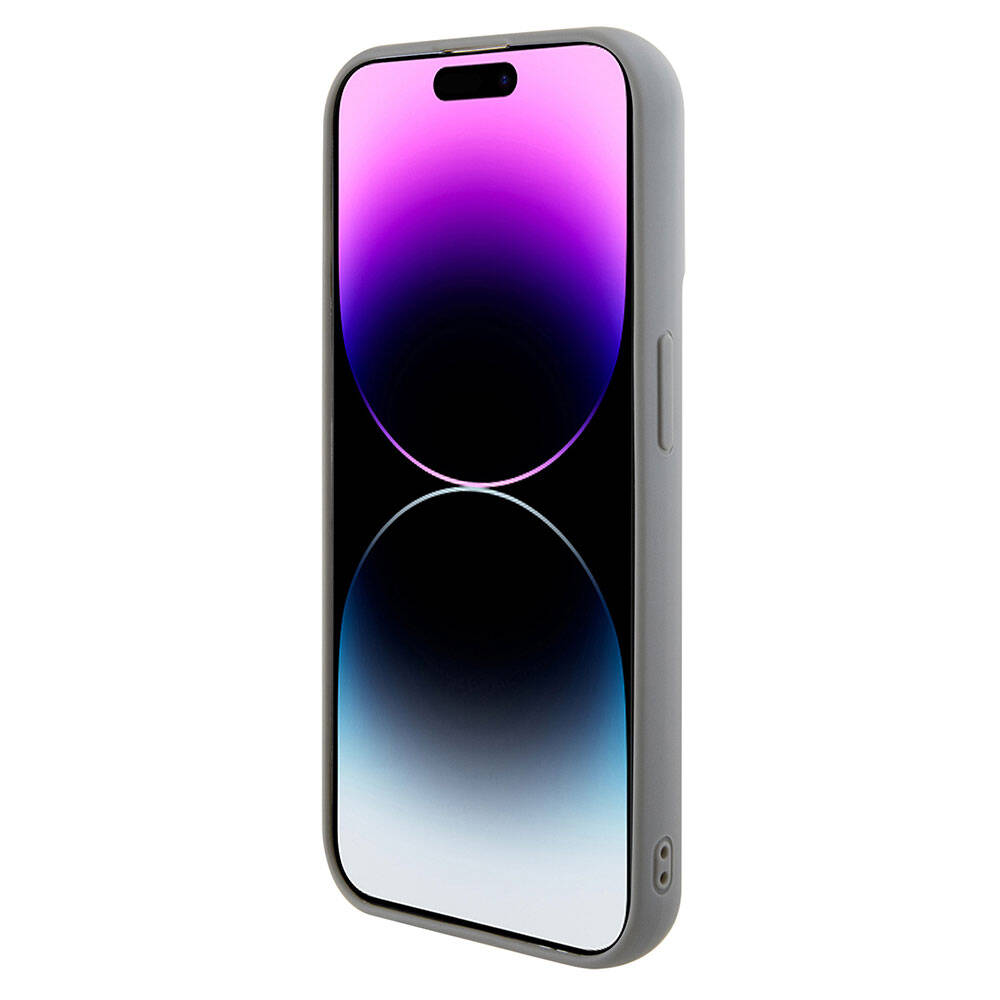 Apple iPhone 15 Pro Max Kılıf Guess Orjinal Lisanslı Pullu Arka Yüzey Metal Yazı Logolu Sequin Script Kapak Pembe