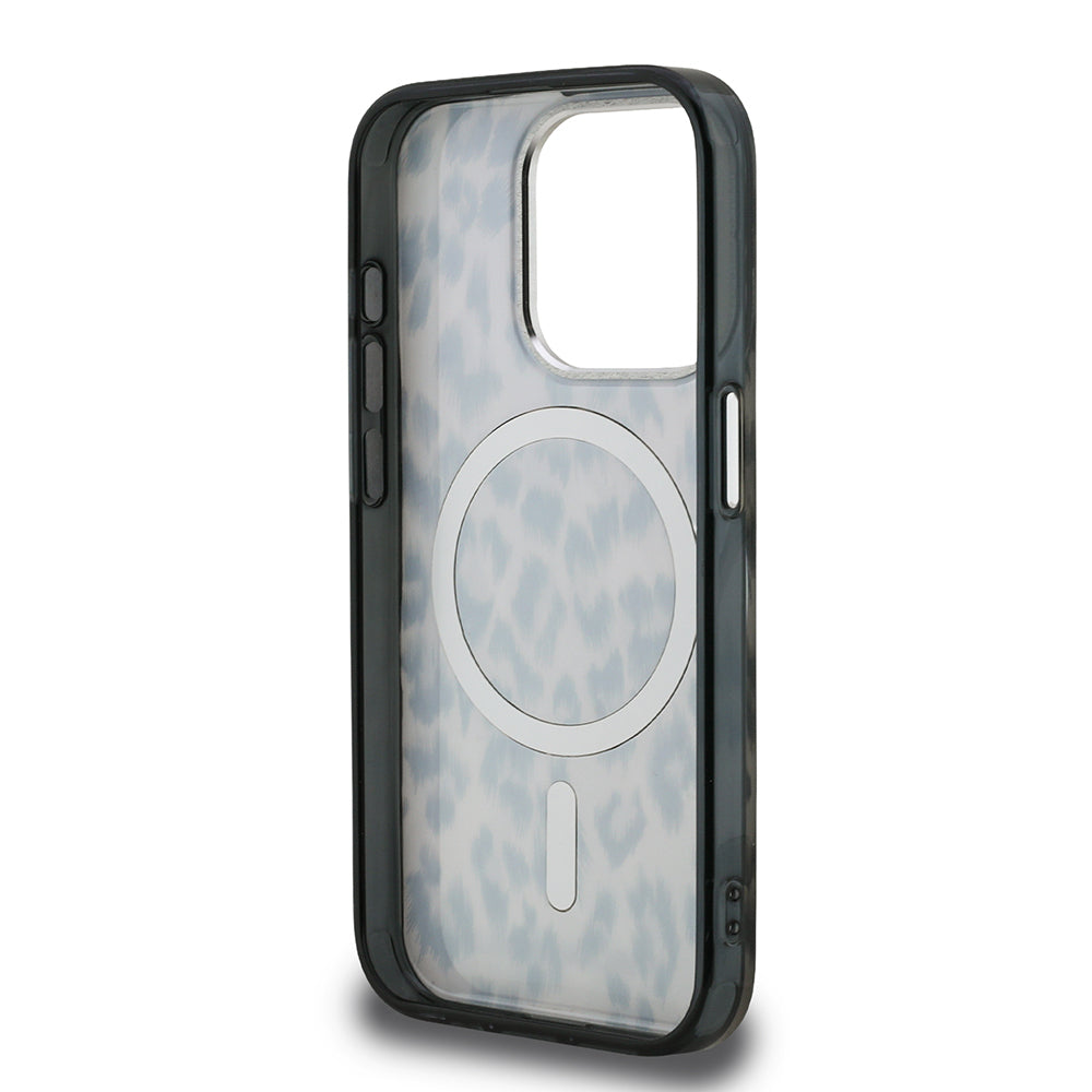 Apple iPhone 15 Pro Max Kılıf Karl Lagerfeld Orjinal Lisanslı IML Leopar Baskılı Kapak Kahverengi