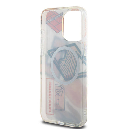 Apple iPhone 15 Pro Max Kılıf Lacoste Orjinal Lisanslı M-safe Şarj Özellikli Çift Katmanlı Yamalar Desenli Kapak Yeşil