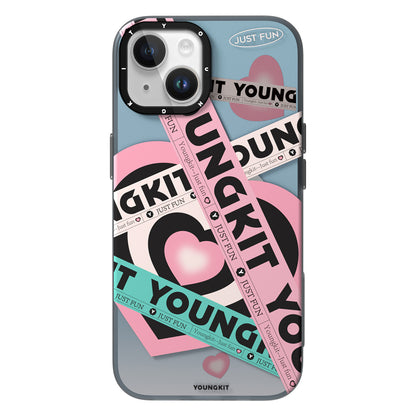 Apple iPhone 15 Pro Max Kılıf M-safe Şarj Özellikli Airbagli Çift Katmanlı Youngkit Flipped Serisi Kapak Mavi