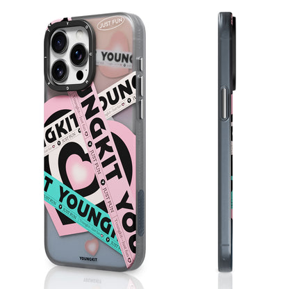 Apple iPhone 15 Pro Max Kılıf M-safe Şarj Özellikli Airbagli Çift Katmanlı Youngkit Flipped Serisi Kapak Mavi