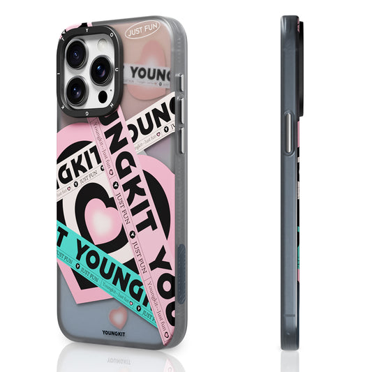 Apple iPhone 15 Pro Max Kılıf M-safe Şarj Özellikli Airbagli Çift Katmanlı Youngkit Flipped Serisi Kapak Mavi