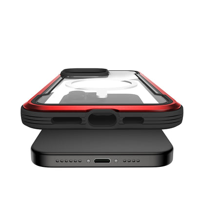 Apple iPhone 15 Pro Max Kılıf M-safe Şarj Özellikli Airbagli Raptic Shield Serisi Şeffaf Arka Yüzey Kapak Colorful