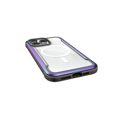 Apple iPhone 15 Pro Max Kılıf M-safe Şarj Özellikli Airbagli Raptic Shield Serisi Şeffaf Arka Yüzey Kapak Kırmızı