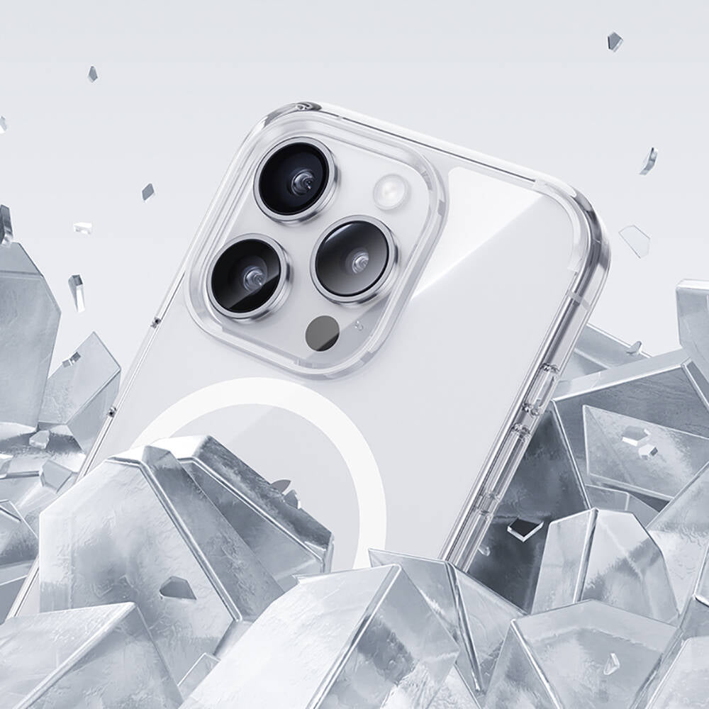Apple iPhone 15 Pro Max Kılıf M-safe Şarj Özellikli Airbagli Şeffaf Benks LucentPro Serisi Kapak Şeffaf