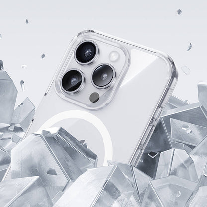 Apple iPhone 15 Pro Max Kılıf M-safe Şarj Özellikli Airbagli Şeffaf Benks LucentPro Serisi Kapak Şeffaf