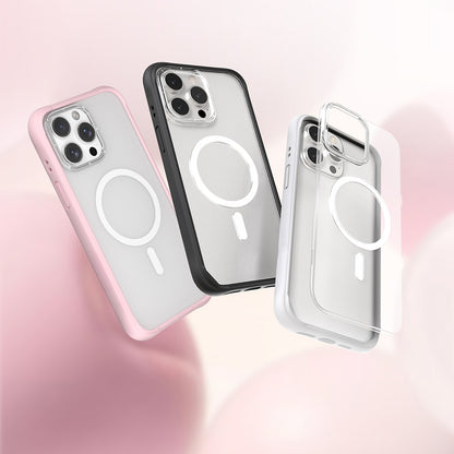 Apple iPhone 15 Pro Max Kılıf M-safe Şarj Özellikli Airbagli Youngkit Dynamic 2 Serisi Kapak Pembe