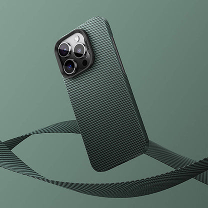 Apple iPhone 15 Pro Max Kılıf M-safe Şarj Özellikli Benks ArmorTint Serisi ArmorAir Kevlar Kapak Mavi