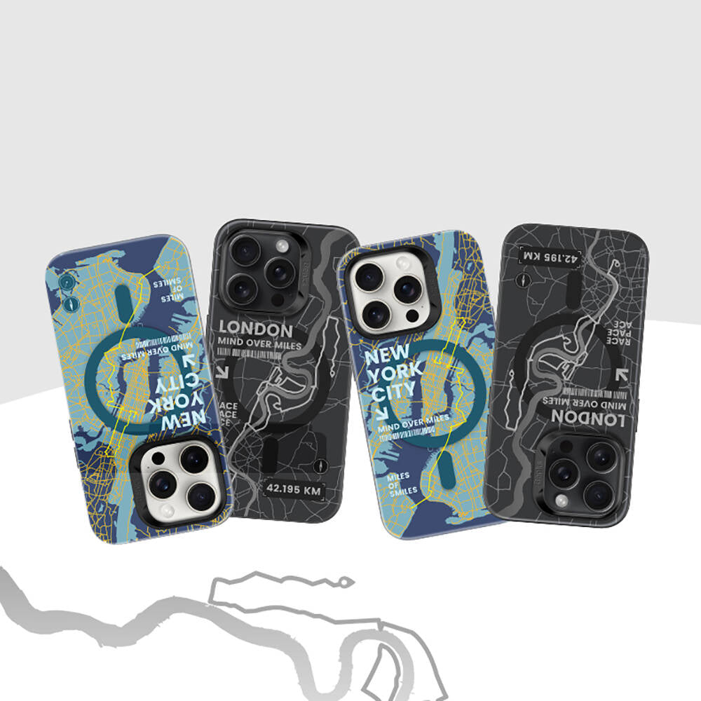 Apple iPhone 15 Pro Max Kılıf M-safe Şarj Özellikli Benks City Serisi Kapak Siyah-Turuncu