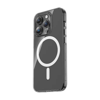 Apple iPhone 15 Pro Max Kılıf M-safe Şarj Özellikli Benks Crystal Serisi Şeffaf Kapak Renksiz