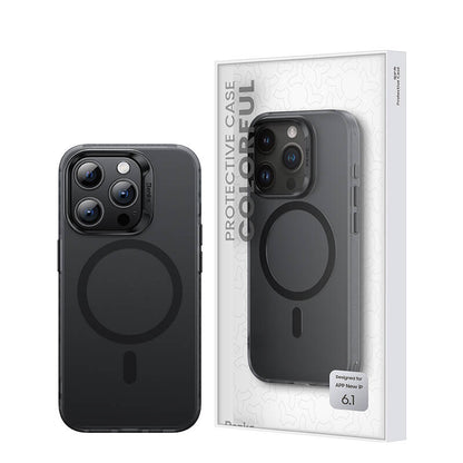 Apple iPhone 15 Pro Max Kılıf M-safe Şarj Özellikli Benks Lucid Armor Kapak Gri