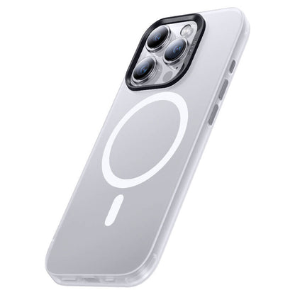 Apple iPhone 15 Pro Max Kılıf M-safe Şarj Özellikli Benks Lucid Armor Kapak Beyaz