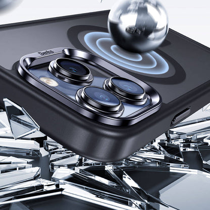 Apple iPhone 15 Pro Max Kılıf M-safe Şarj Özellikli Benks Mist Protective Kapak Mavi