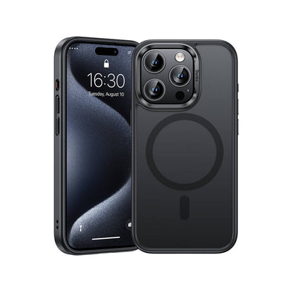 Apple iPhone 15 Pro Max Kılıf M-safe Şarj Özellikli Benks Mist Protective Kapak Mavi