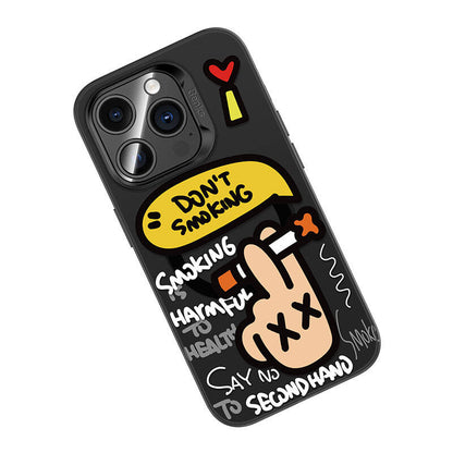 Apple iPhone 15 Pro Max Kılıf M-safe Şarj Özellikli Benks No Smoking Kapak Siyah