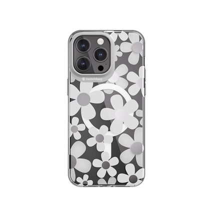 Apple iPhone 15 Pro Max Kılıf M-safe Şarj Özellikli Çift IMD Baskılı Lisanslı Switcheasy Artist-M Fleur Kapak