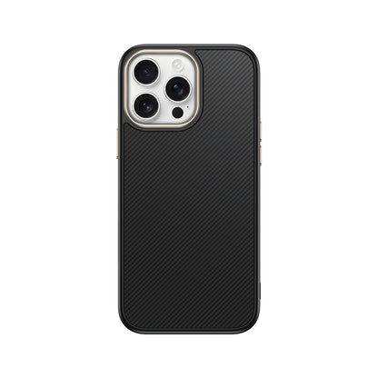 Apple iPhone 15 Pro Max Kılıf M-safe Şarj Özellikli Karbon Fiber Görünümlü Zore Antina Kapak