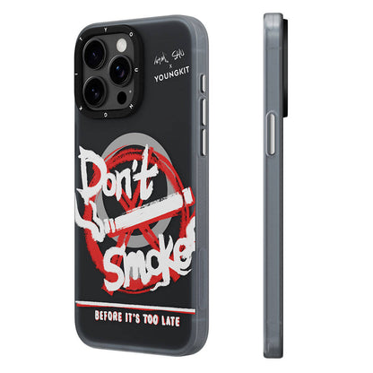 Apple iPhone 15 Pro Max Kılıf M-safe Şarj Özellikli Shu Tasarımlı Youngkit City Serisi Kapak Siyah-Kırmızı