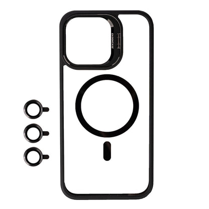 Apple iPhone 15 Pro Max Kılıf M-safe Şarj Özellikli Standlı Zore M-safe Klon Lensli Kapak