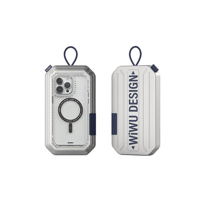 Apple iPhone 15 Pro Max Kılıf M-safe Şarj Özellikli Wiwu Basic Color J Serisi Kapak Gri