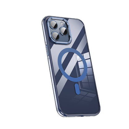 Apple iPhone 15 Pro Max Kılıf M-safe Şarj Özellikli Wlons Standlı Efsane Kapak Gümüş