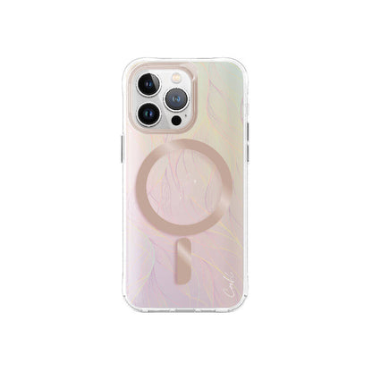 Apple iPhone 15 Pro Max Kılıf M-safe Şarj Özellikli Yaprak Desenli Coehl Willow Kapak