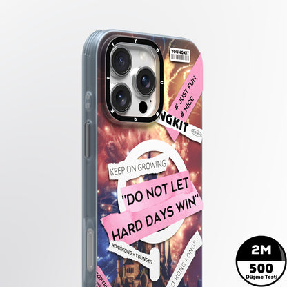 Apple iPhone 15 Pro Max Kılıf M-safe Şarj Özellikli Youngkit A-City Serisi Kapak Beyaz