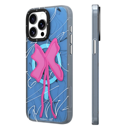 Apple iPhone 15 Pro Max Kılıf M-safe Şarj Özellikli Youngkit Anti-Trend Serisi Kapak Mavi