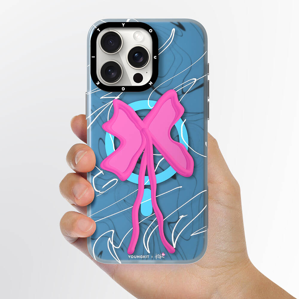 Apple iPhone 15 Pro Max Kılıf M-safe Şarj Özellikli Youngkit Anti-Trend Serisi Kapak Mavi