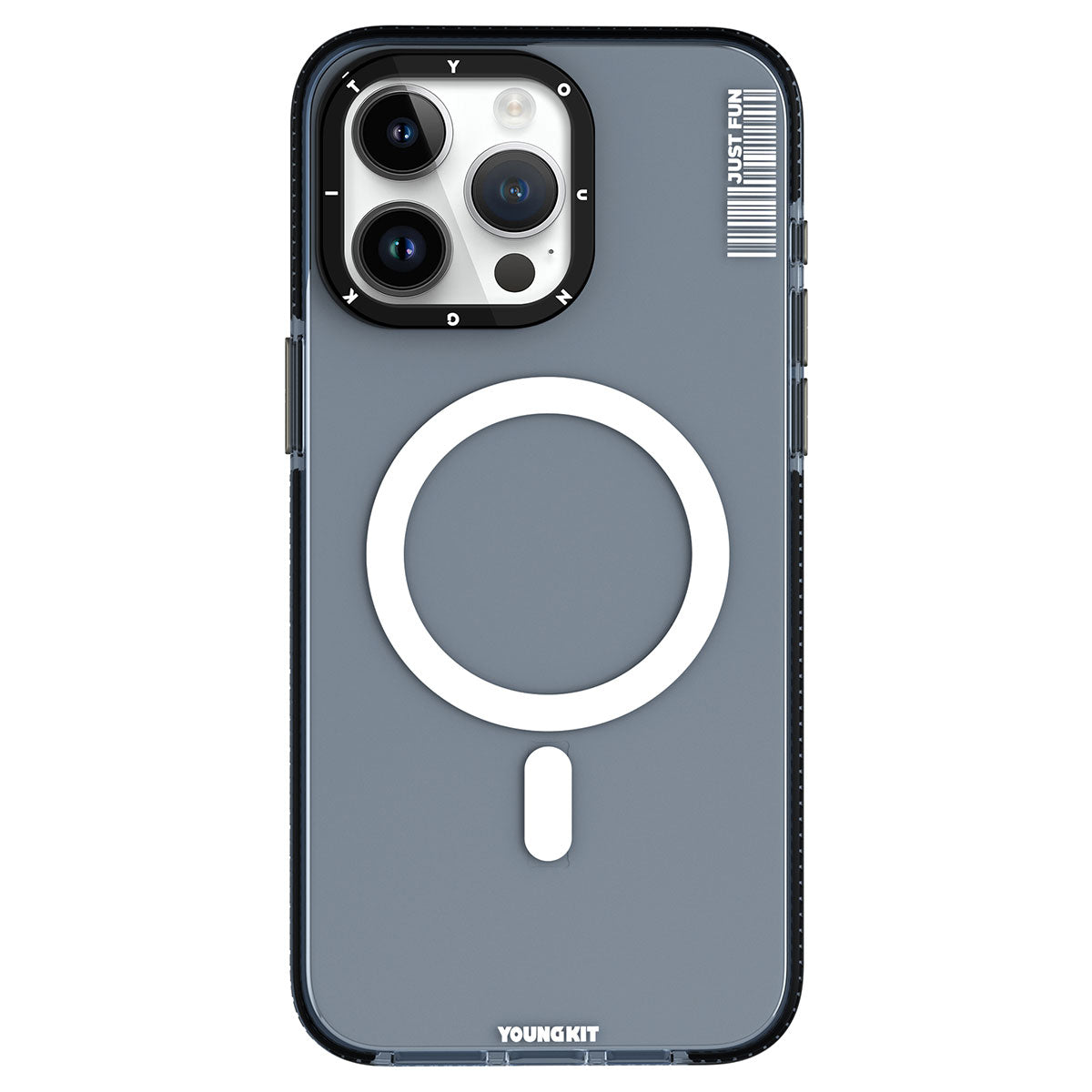 Apple iPhone 15 Pro Max Kılıf M-safe Şarj Özellikli YoungKit Crystal Color Serisi Kapak Pembe