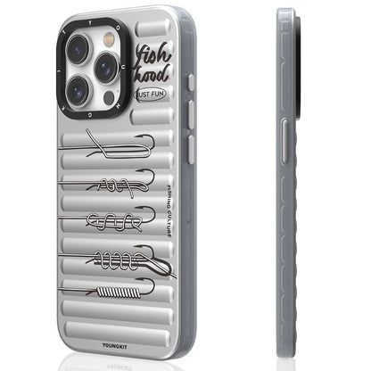 Apple iPhone 15 Pro Max Kılıf M-safe Şarj Özellikli Youngkit Fishing Serisi Kapak Gri