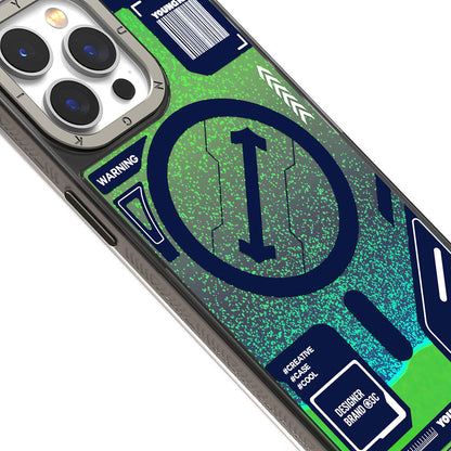 Apple iPhone 15 Pro Max Kılıf M-safe Şarj Özellikli YoungKit Galaxy Serisi Kapak Turuncu