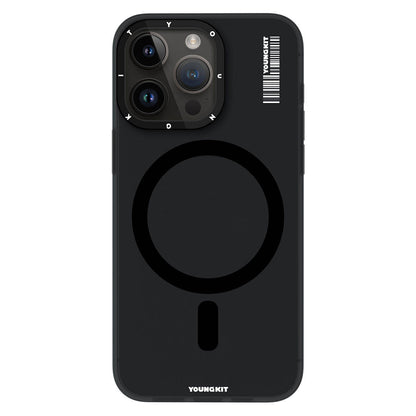 Apple iPhone 15 Pro Max Kılıf M-safe Şarj Özellikli Youngkit Hidden Sand Serisi Kapak Yeşil