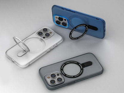 Apple iPhone 15 Pro Max Kılıf M-safe Şarj Özellikli Youngkit Rock Serisi Kapak Beyaz