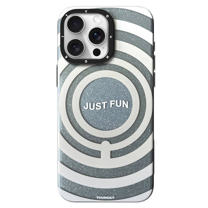 Apple iPhone 15 Pro Max Kılıf M-safe Şarj Özellikli Youngkit Star Dazzle Serisi Kapak Turkuaz