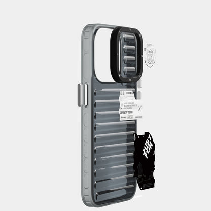 Apple iPhone 15 Pro Max Kılıf Şeffaf Renkli Tasarım YoungKit Fluorite Serisi Kapak Pembe