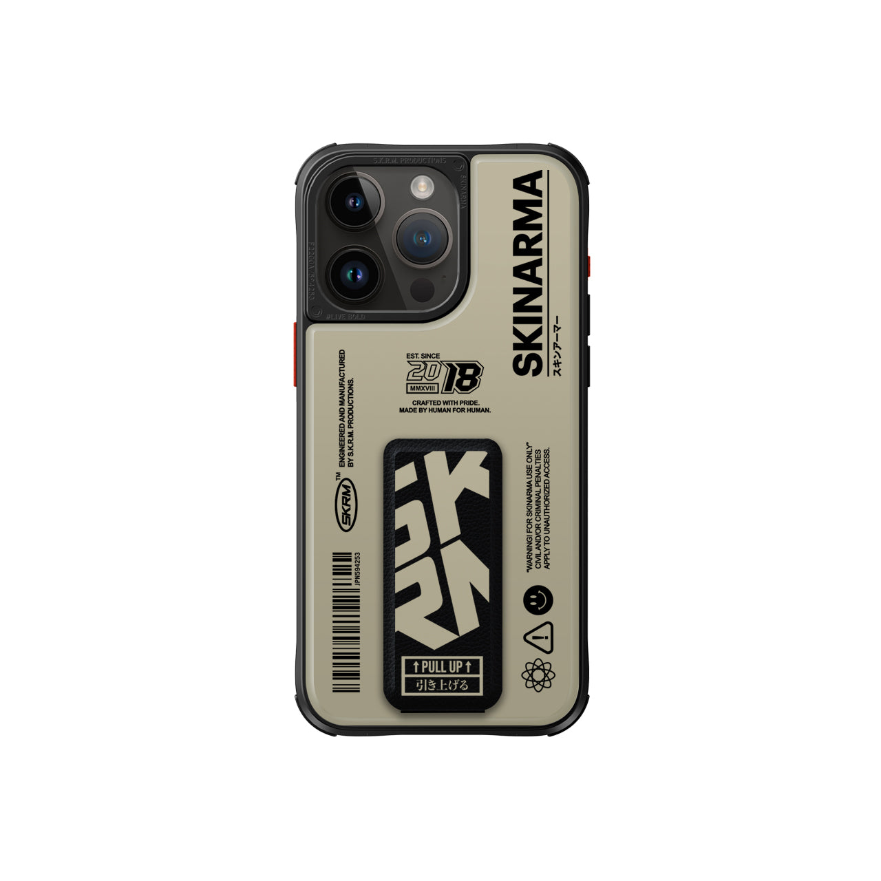 Apple iPhone 15 Pro Max Kılıf SkinArma Desenli Airbag Tasarımlı Standlı Spunk Kapak Koyu Yeşil