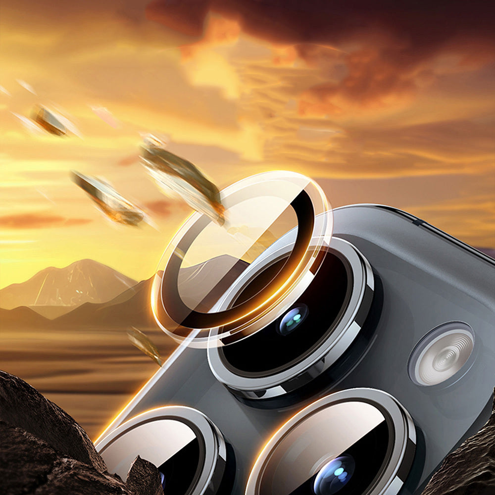 Apple iPhone 15 Pro Max Wiwu LG-007 Lens Guard Oleofobik Anti Reflective Kamera Lens Koruyucu + Kolay Uygulama Aparatlı Şeffaf