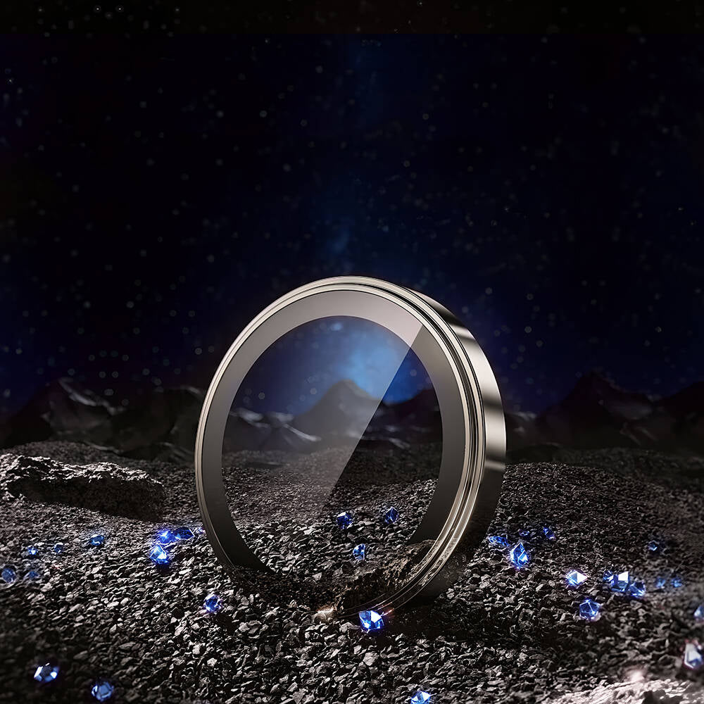 Apple iPhone 15 Pro Wiwu LG-003 Lens Guard Çizilmeye Karşı Dayanıklı Safir Kamera Lens Koruyucu Siyah-Titanyum