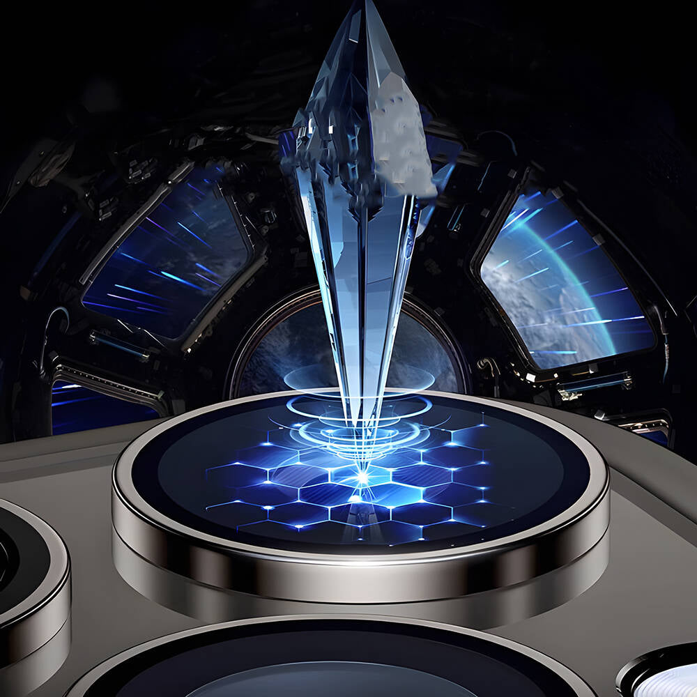 Apple iPhone 15 Pro Wiwu LG-003 Lens Guard Çizilmeye Karşı Dayanıklı Safir Kamera Lens Koruyucu Titanyum-Beyaz