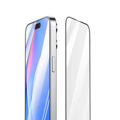 Apple iPhone 15 Recci RSP-A01SD 3D HD Full Transparan Temperli Cam Ekran Koruyucu Siyah