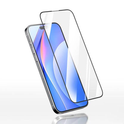 Apple iPhone 15 Recci RSP-A01SD 3D HD Full Transparan Temperli Cam Ekran Koruyucu Siyah