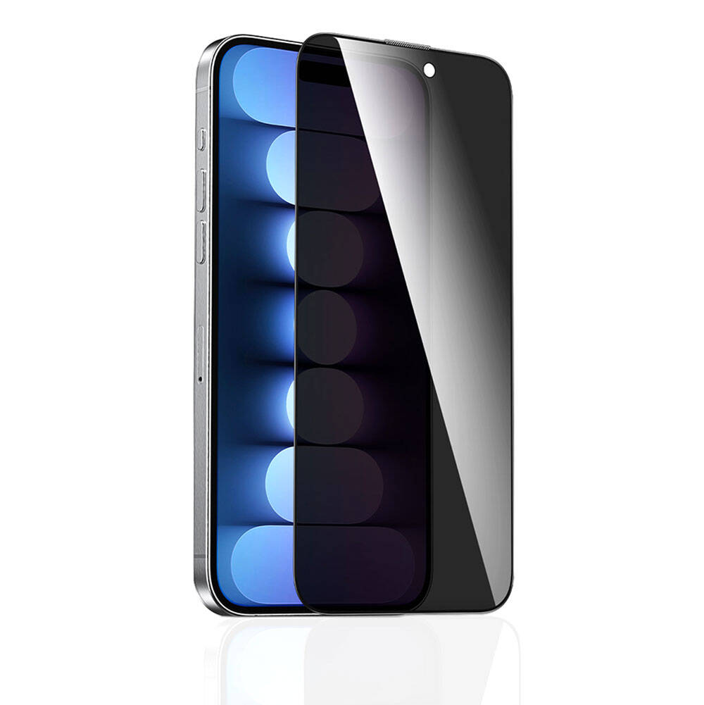 Apple iPhone 15 Recci RSP-A16AP Privacy Temperli Cam Ekran Koruyucu Gri